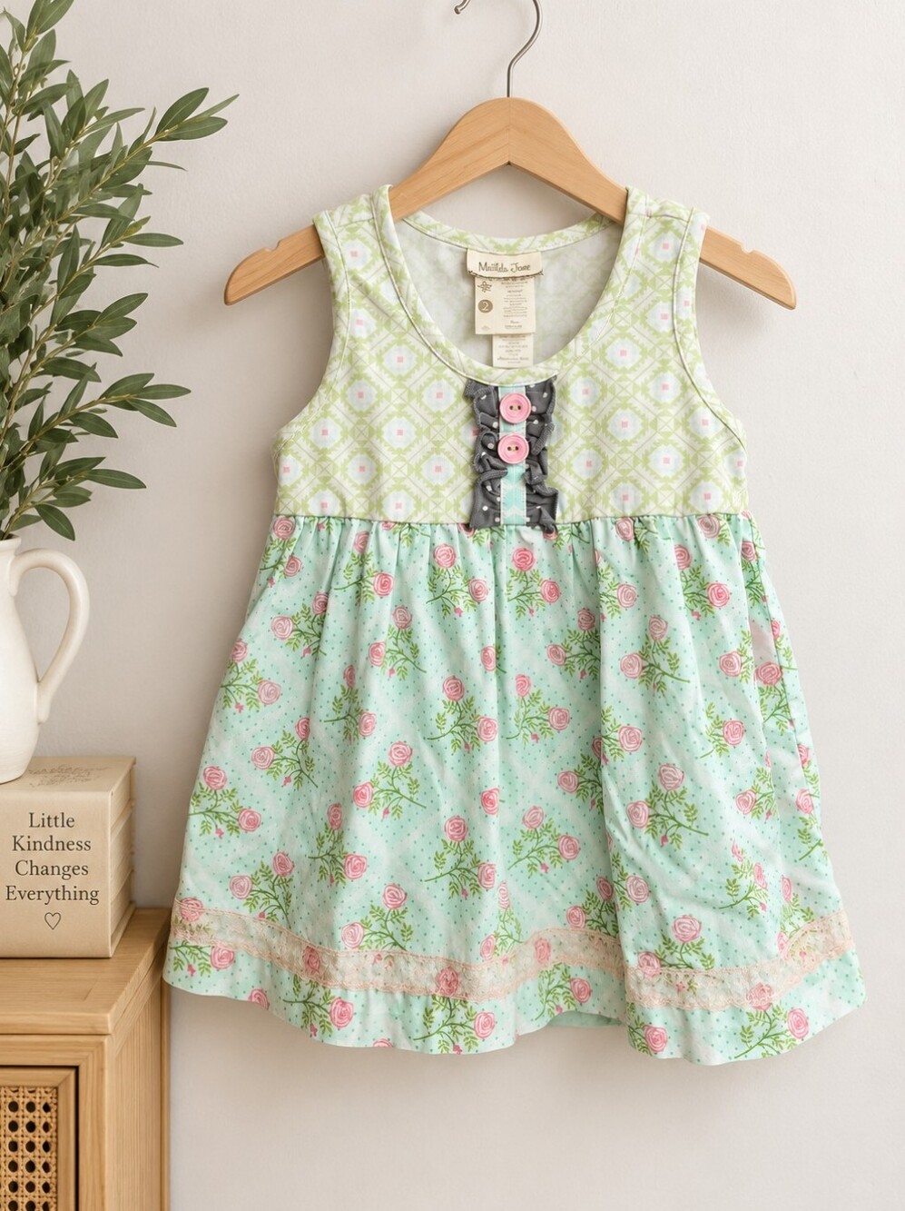 Matilda Jane Green Tank Dress Blouse